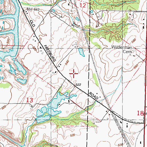 Topographic Map of Lou-Nash Mine, IL