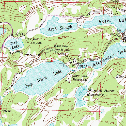 Topographic Map of Alexander Lake Dam, CO