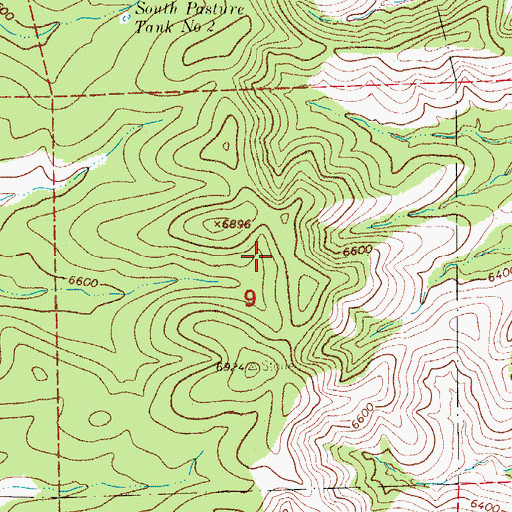 Topographic Map of Mule Canyon Trick Tank, NM