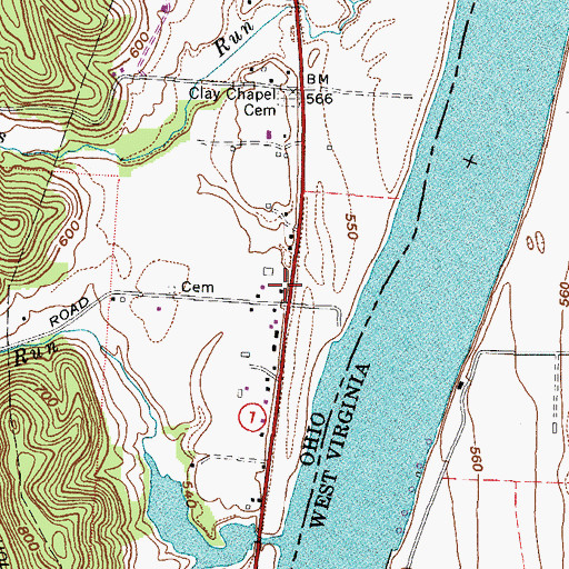 Topographic Map of Angola Post Office (historical), OH