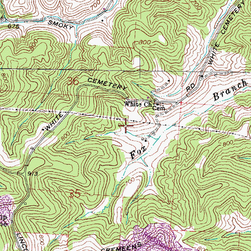 Topographic Map of Boggs Post Office (historical), OH