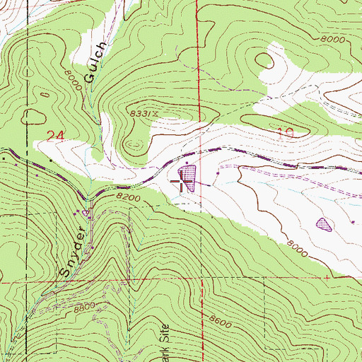 Topographic Map of Hiwan Number 4 Dam, CO