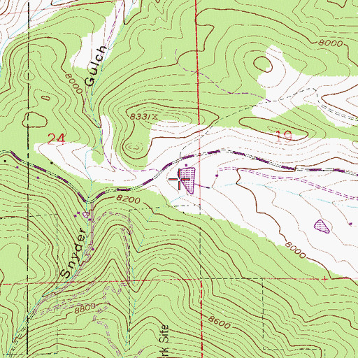 Topographic Map of Hiwan Number 4 Reservoir, CO