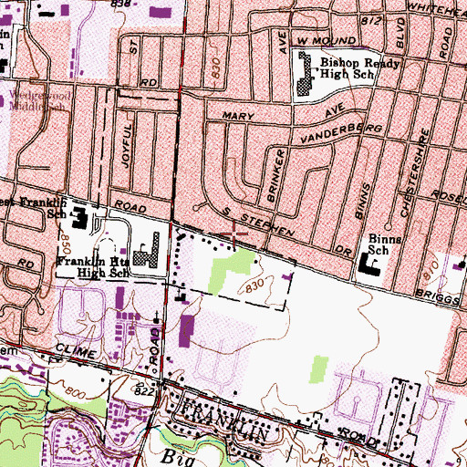 Topographic Map of Truro Post Office (historical), OH