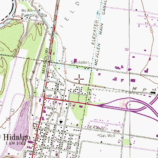 Topographic Map of Doctor Alejo Salinas Jr Elementary School, TX