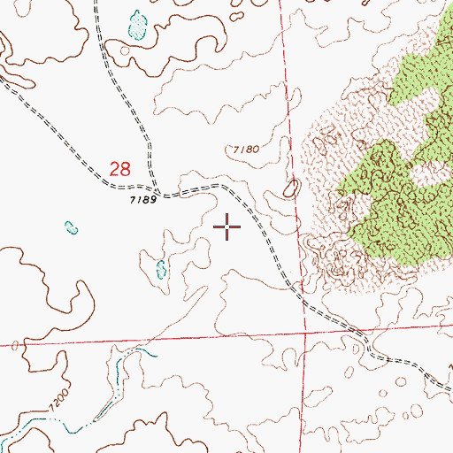 Topographic Map of West Malpais Wilderness, NM