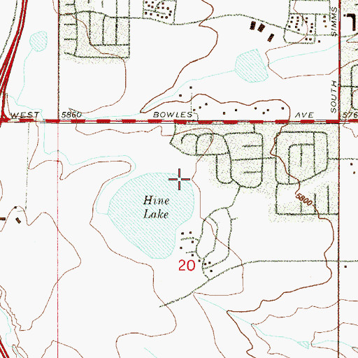 Topographic Map of Polly A Deane Reservoir, CO