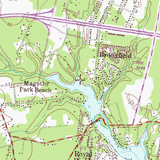 Topographic Map of Bailys Branch, MD