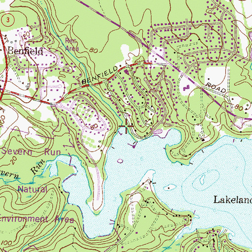 Topographic Map of Bear Branch, MD