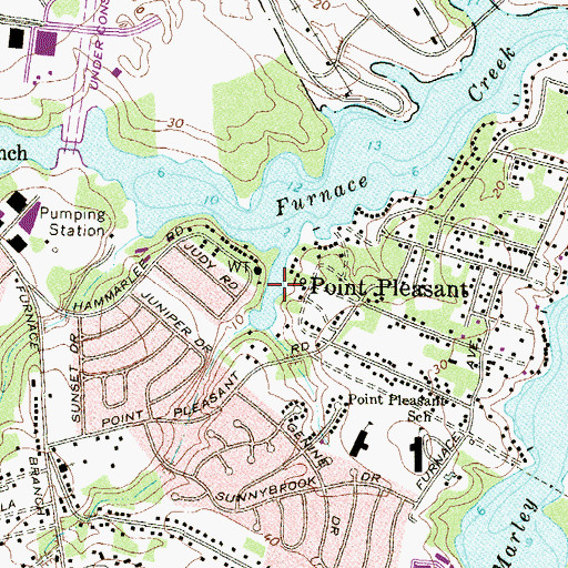 Topographic Map of Bells Cove, MD