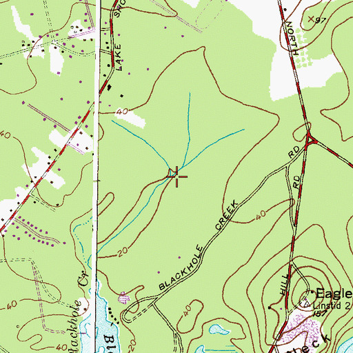 Topographic Map of Blackhole Creek Bog, MD
