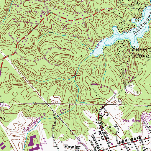 Topographic Map of Cabin Branch, MD