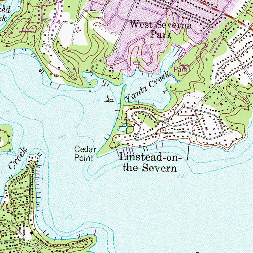 Topographic Map of Cedar Pond, MD