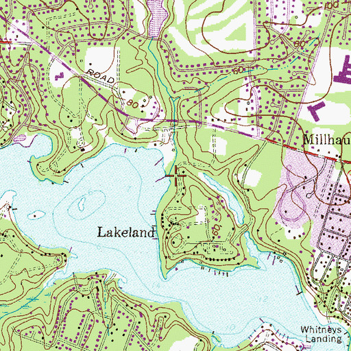 Topographic Map of Chartwell Branch, MD