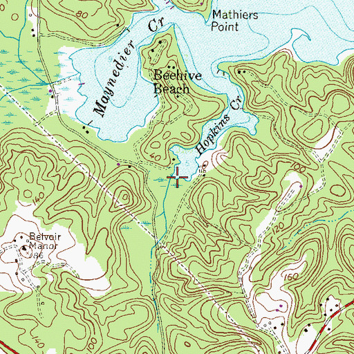 Topographic Map of Davids Run, MD