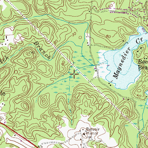 Topographic Map of Deep Ditch Bog, MD