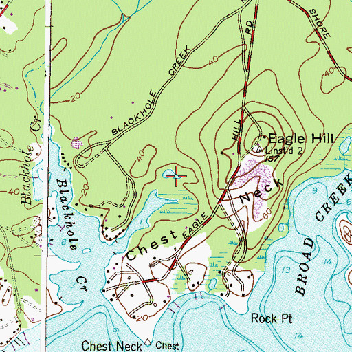 Topographic Map of Eagle Hill Bog, MD