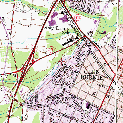 Topographic Map of Fork Branch, MD