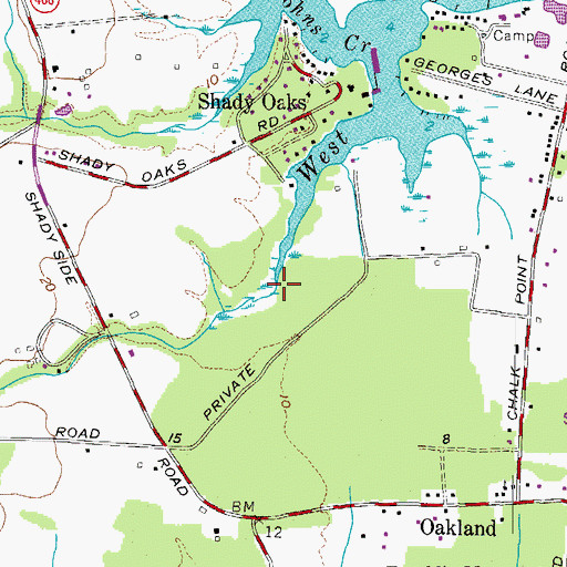 Topographic Map of Gales Creek, MD