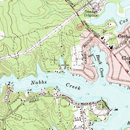 Topographic Map of Gambrill Cove, MD