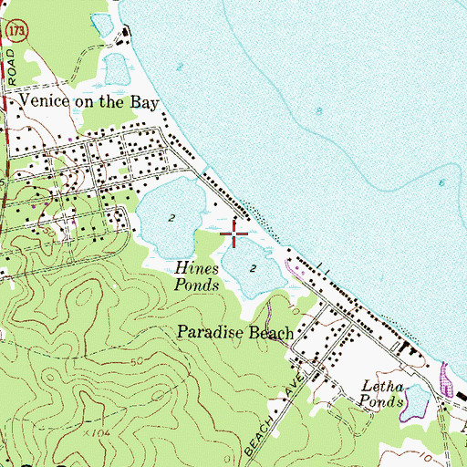 Topographic Map of Hines Pond Bog, MD