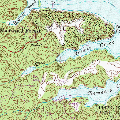 Topographic Map of Howards Branch, MD
