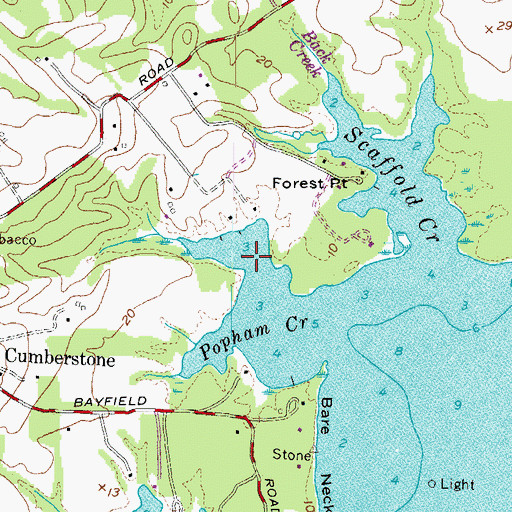 Topographic Map of Inspecting Creek, MD
