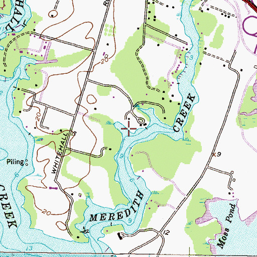 Topographic Map of Jacks Cove, MD