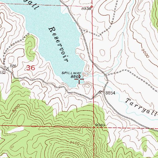 Topographic Map of Tarryall Dam, CO