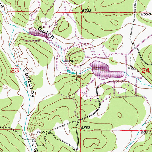 Topographic Map of Wagon Tongue Dam, CO