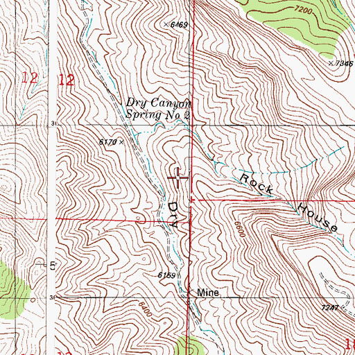 Topographic Map of Dry Canyon Spring Number Two, NM