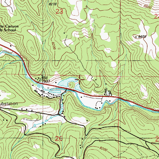Topographic Map of Whiteford Lake Dam, CO