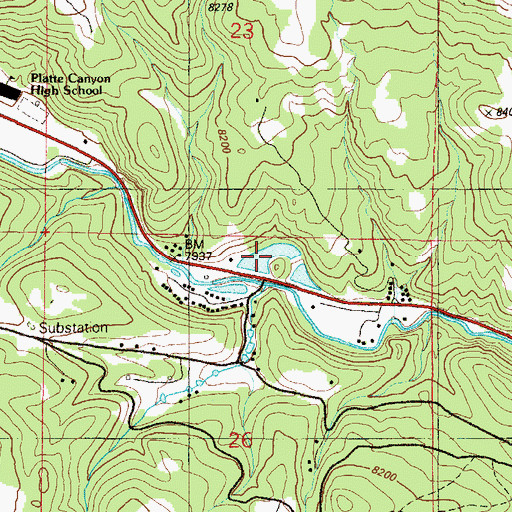 Topographic Map of Whiteford Reservoir, CO