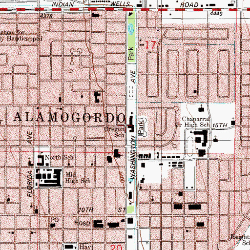 Topographic Map of Oregon School, NM