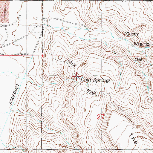 Topographic Map of Goat Springs, NM