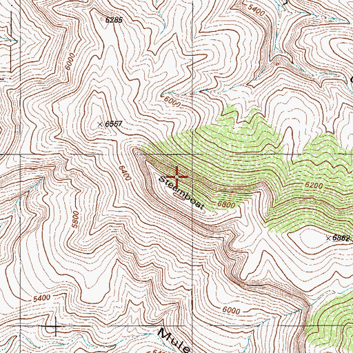 Topographic Map of Steamboat, NM
