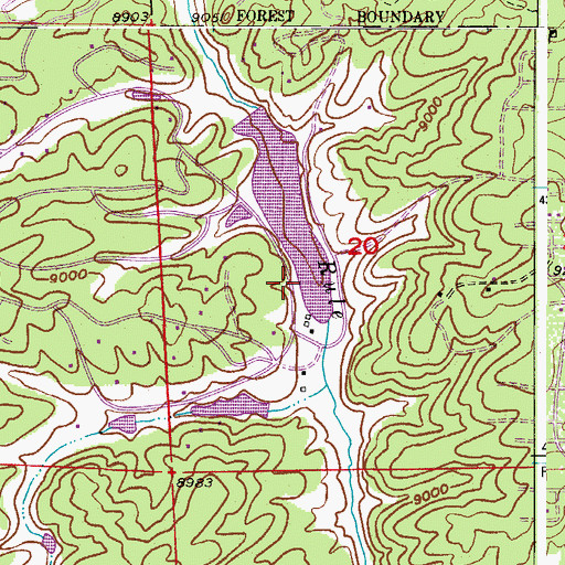 Topographic Map of Burgess Number 2 Dam, CO