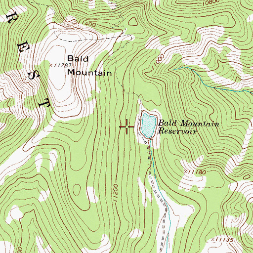 Topographic Map of Bald Mountain Dam, CO