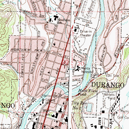 Topographic Map of Mercy Manor, CO