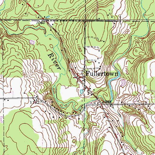 Topographic Map of Fullerton Post Office (historical), OH