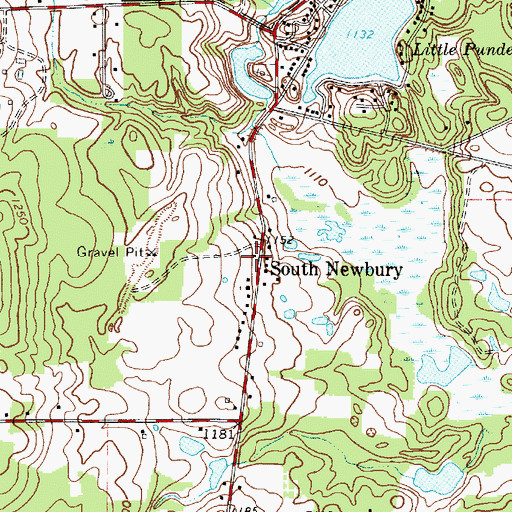 Topographic Map of South Newbury Post Office (historical), OH
