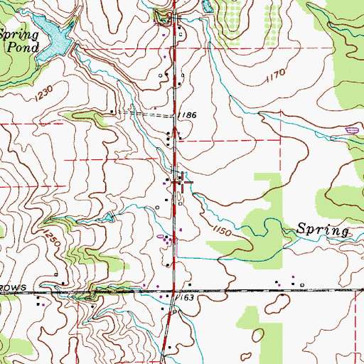 Topographic Map of South Thompson Post Office (historical), OH