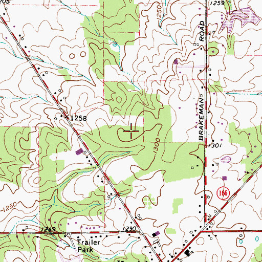 Topographic Map of Chardon Post Office, OH