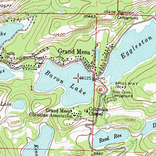 Topographic Map of Barren Dam, CO