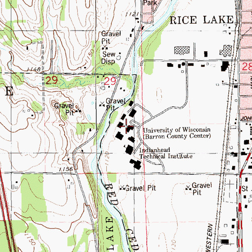 Topographic Map of Meggers Hall, WI