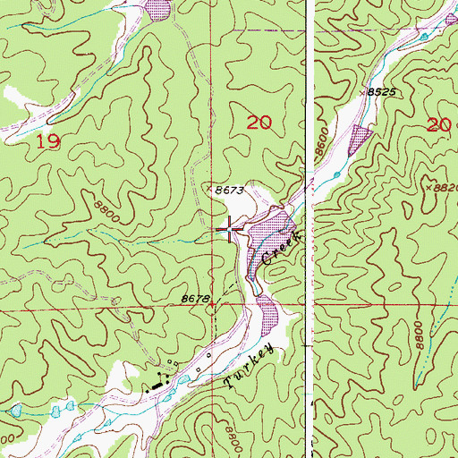 Topographic Map of Hoder Recreation Dam, CO