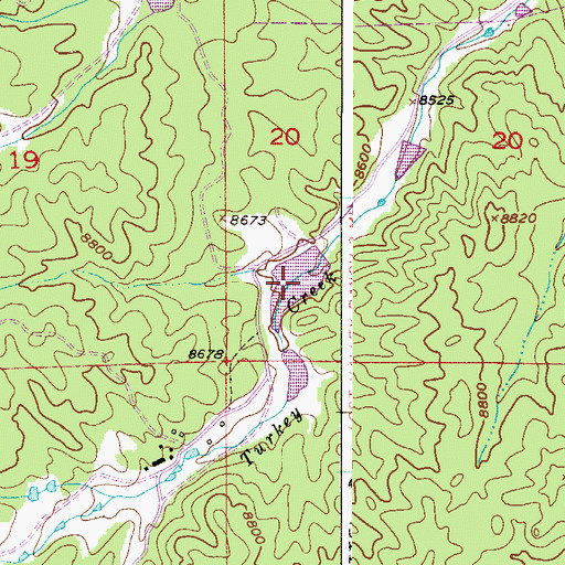 Topographic Map of Hoder Recreation Reservoir, CO