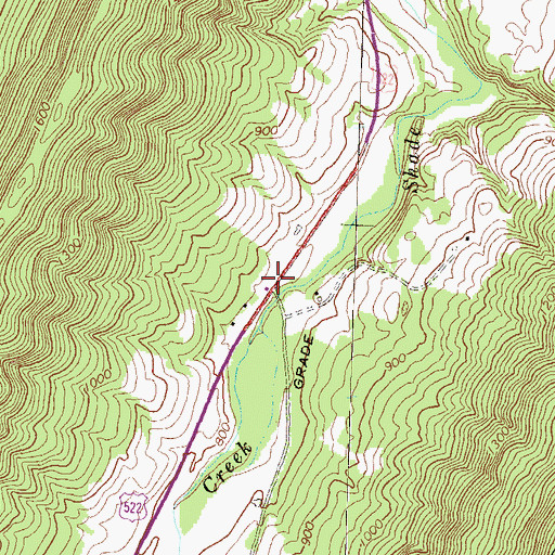 Topographic Map of Saint Mary's Cemetery, PA