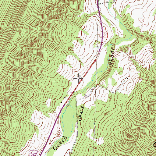 Topographic Map of Old Logan Cemetery, PA