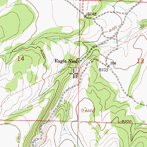 Topographic Map of Eagle Nest Tank, NM